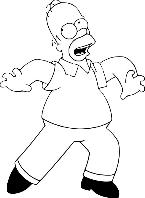 Coloriage Homer Simpson Imprimer