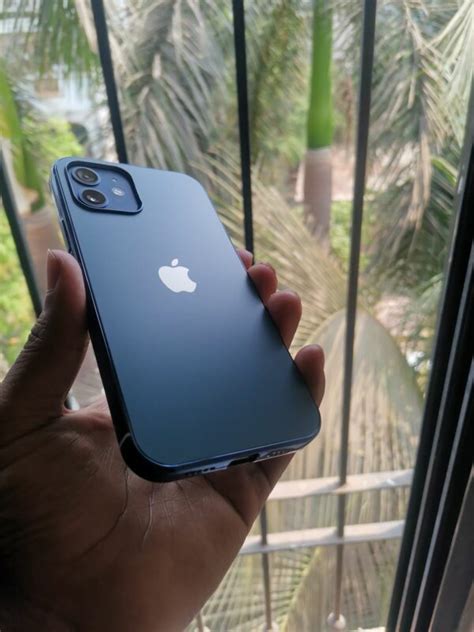 Pacific Blue Soft Glass Finish Case For Iphone 12 Starelabs® India