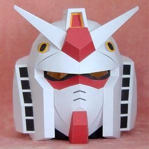 Gundam Helmet Paper Model In 1 1 Scale By Hyakunin Papercraft