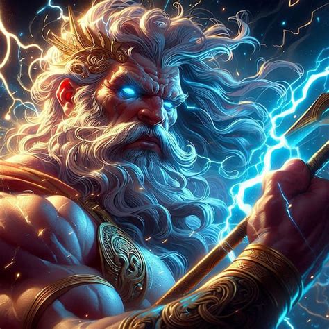 Zeus El Antiguo Dios Griego Del Trueno Imagen Premium Generada Con Ia