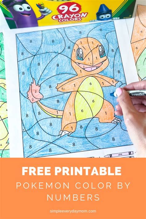 3 Free Pokemon Color By Number Printable Worksheets Birthday