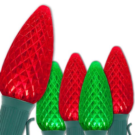 OptiCore C9 Red and Green Christmas Lights, LED String Lights with ...