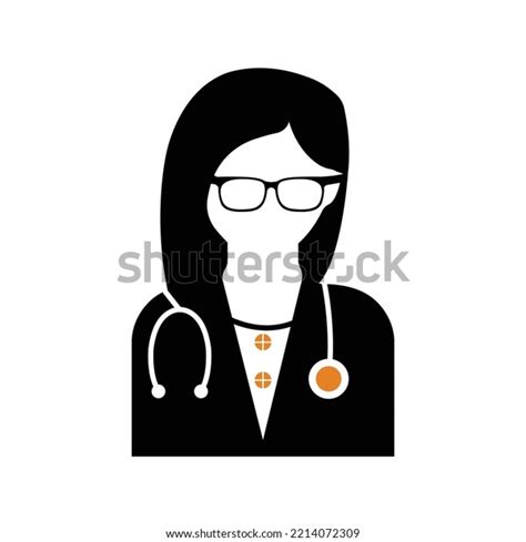 Medical Hospital Doctor Lady Icon Black Stock Vector Royalty Free 2214072309 Shutterstock