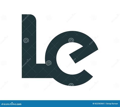 LE Logo Design vektor illustrationer. Illustration av modernt - 82258368
