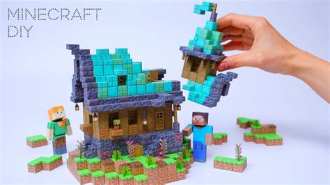 Magnetic Papercraft Fantasy House In The Book Minecraft Youtube