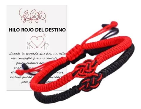 Par Pulseras Parejas Novios Hilo Rojo Destino Tibetana B Env O Gratis