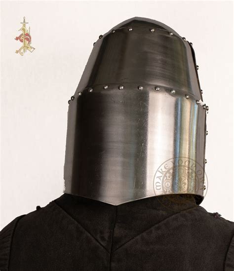 Medieval Great Helm 14th Century Re Enactment Combat Helm 14 Gauge