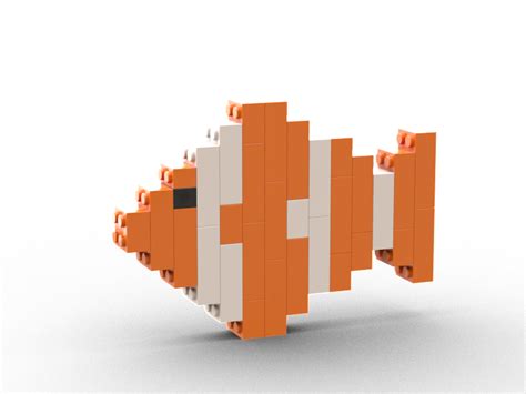 Lego Moc Basic Clownfish By Swerix Rebrickable Build With Lego