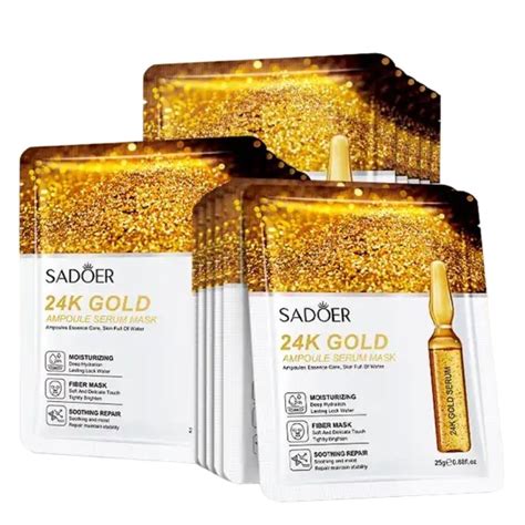 Mascarilla Facial Con Ampolla 24k Gold Sadoer Gisele Stephanie S R L