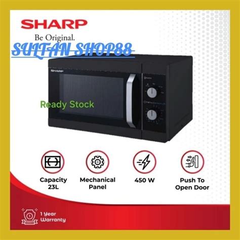 Jual SHARP MICROWAVE OVEN R223MA BK 23 LITER LOW WATT 450 WATT Shopee