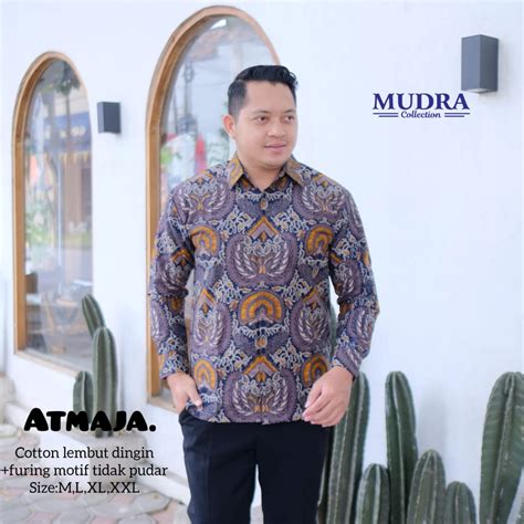 Kemeja Mudra Collection Mudra Batik Men S Long Sleeve Batik Shirt