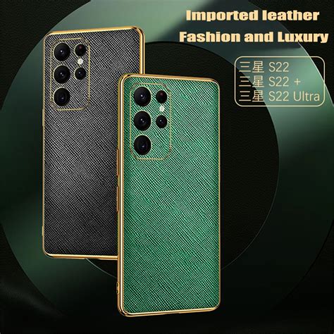 Luxo De Couro Macio Amortecedor Capa Para Samsung Galaxy S Ultra Plus