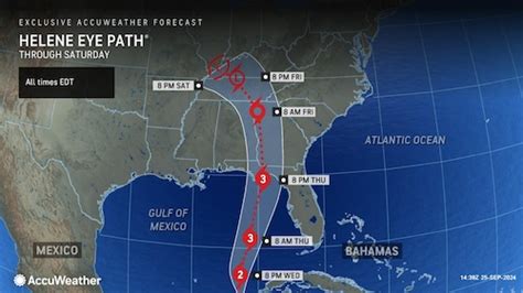 Hurricane Helene maps show latest track of ‘once-in-a-generation storm ...