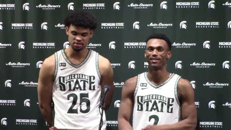 Tyson Walker And Malik Hall Michigan State Indiana Post Game Youtube