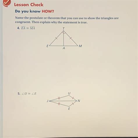 Name The Postulate Or Theorem That You Can Use To Show The Triangles