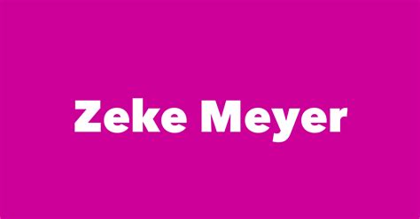 Zeke Meyer Spouse Children Birthday And More