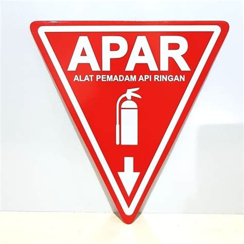 Jual SIGN APAR Tanda Segitiga APAR Plat Aluminium 25 X 25 Cm Di Lapak