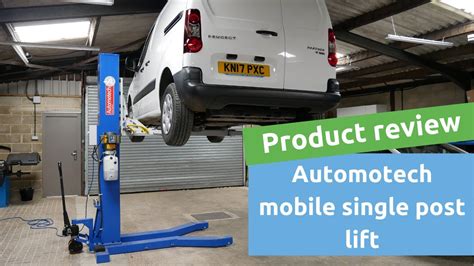 Review Of The Automotech As Mobile Single Post Vehicle Lift Youtube