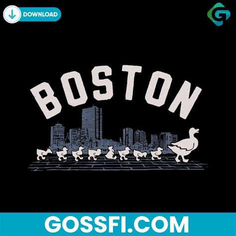 Boston Celtics Ducklings Skyline Baseball Svg Gossfi