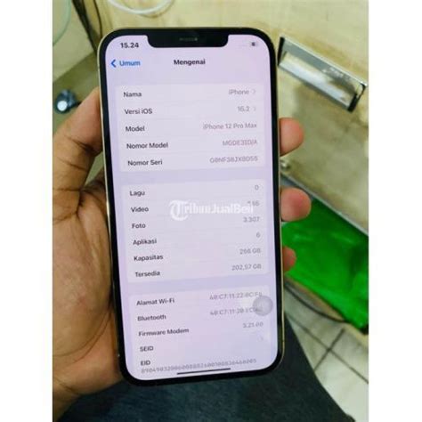 HP IPhone 12 Pro Max 256GB Ex IBox Bekas Fullset Mulus Garansi Di Solo