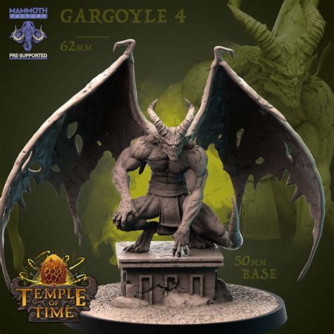 Gargoyle Miniature Medium Elemental Temple of Time Mammoth Factory D&D ...