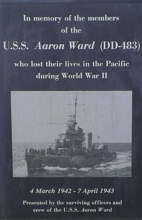 Uss Aaron Ward Dd 483 National Museum Of The Pacific War