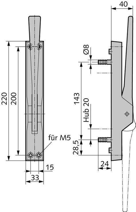 Türtreibriegel mit geradem Hebel kaufen baubeschlag net