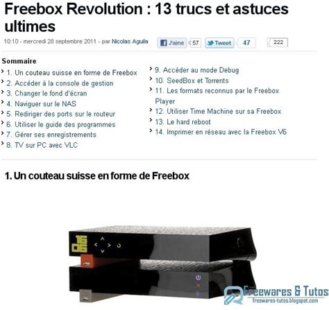 Le Site Du Jour Freebox Revolution 13 Trucs Et Astuces Ultimes