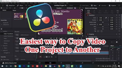 Easiest Way To Copy From One Project To Another DaVinci Resolve YouTube