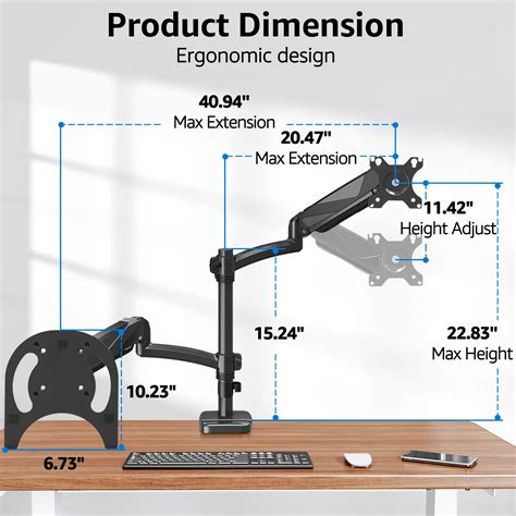 Mountup Monitor And Laptop Stand Up To 32 Inch Brazo Monitor Y Notebook ...