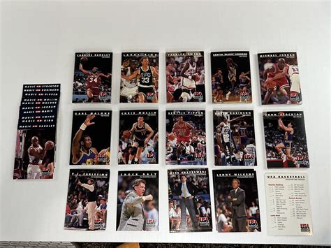 Skybox Usa Basketball Dream Team Complete Set Cards Jordan