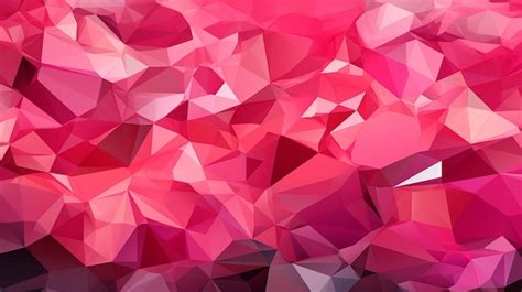 Premium Ai Image Fuchsia Abstract Polygon Background