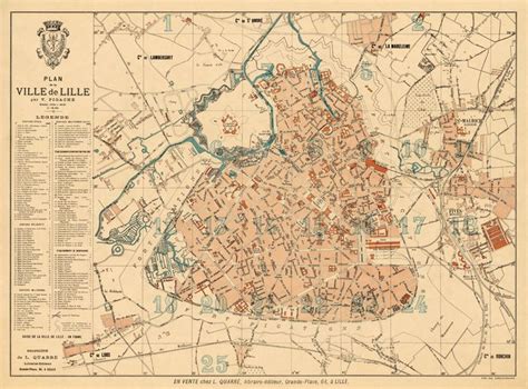 An Old Map Of The City Of Villa D Eglie With Buildings And Streets