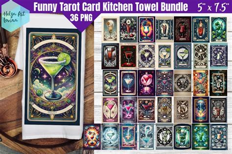 Funny Tarot Card Kitchen Towel Sublimation 3736405