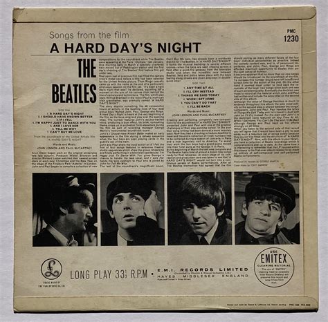 The Beatles Uk Mono St Press A Hard Days Night Parlophone Lp