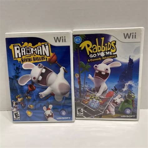 WII VIDEO GAMES Rayman Raving Rabbids Rabbids Go Home 14 20