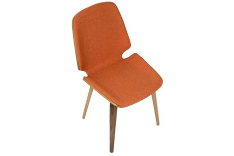 Serena Mid Century Modern Dining Chairs In Orange Set Of By