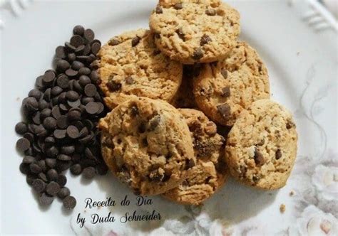 Receita De Cookies Gotas De Chocolate Bem Simples E Saborosa