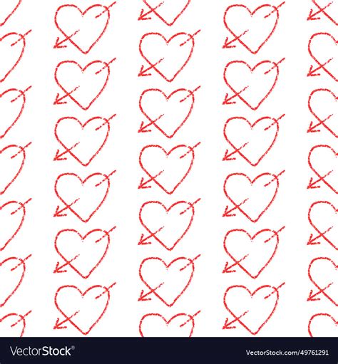 Simpler Red Heart Seamless Pattern For Valentine S