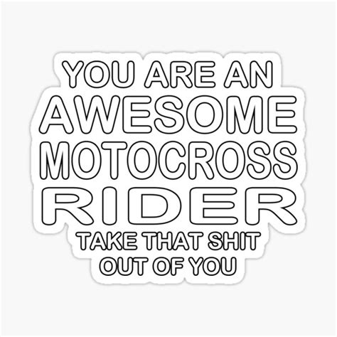 Funny Motocross Quotes Sticker For Sale By Np51 Redbubble