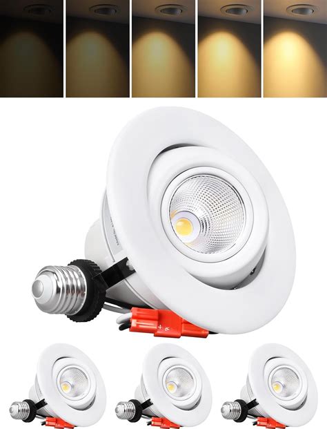 Torchstar Inch Led Gimbal Retrofit Recessed Light Dimmable W Swivel