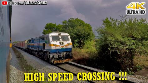 High Speed Crossing Janshatabdi Exp And Karnataka Sampark Kranti