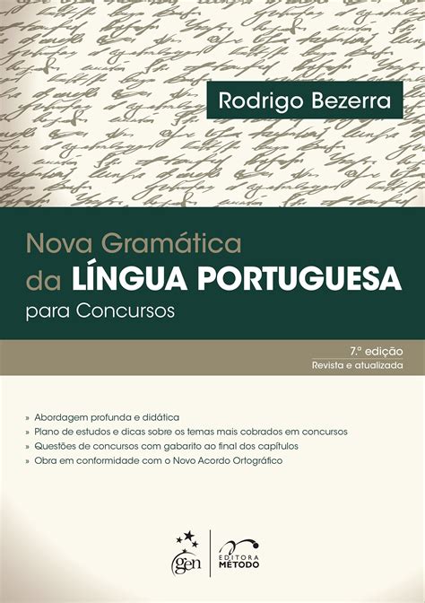 Nova Gram Tica Da L Ngua Portuguesa Para Concursos Pdf Rodrigo Bezerra