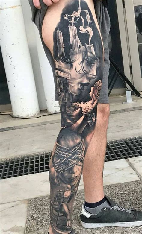 Full Leg Tattoos 60 Best Leg Tattoos For Men PROJAQK Leg Tattoo