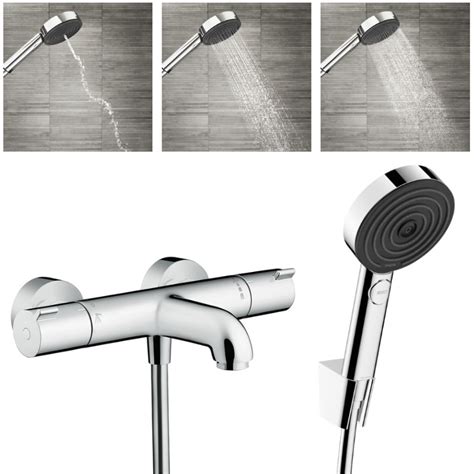 Hansgrohe Ecostat Set Mitigeur Thermostatique Bain Douche Douchette