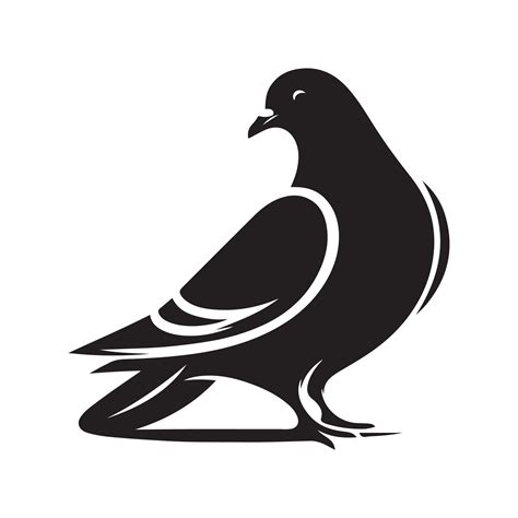 Pigeon Silhouette Vectors Illustration 48380760 Vector Art At Vecteezy