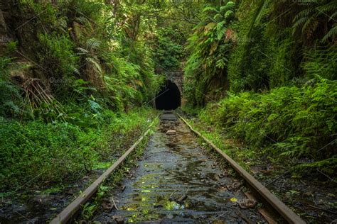 Abandoned Railway Line And Tunnel In Helensburgh Near Sydney High