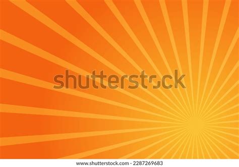 Orange Sunburst Pattern Background Rays Radial Stock Vector Royalty