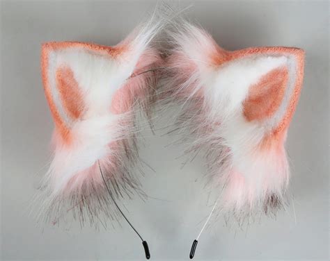 Pink Fox Tail Plug And Ear Set Fox Ear Fluffy Wolf Tail Butt Etsy