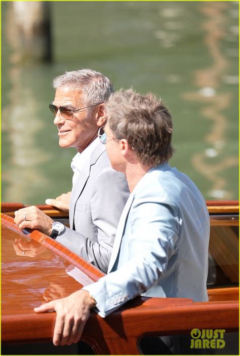 George Clooney Addresses Joe Biden Op Ed Arrives With Co Star Brad